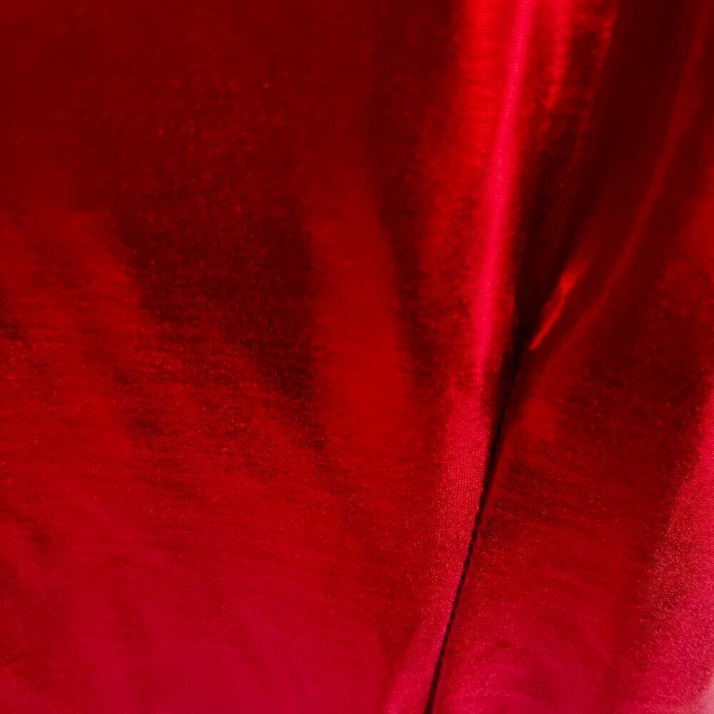 Metallic Red Dress Mini Lingerie Body Con Valentines Sexy Love Dancer Rouge - Picture 5 of 10